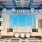a pool in a courtyard
